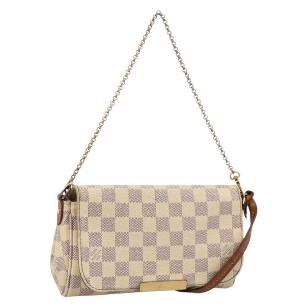 Louis Vuitton Favorite Damier White Canvas Handbag